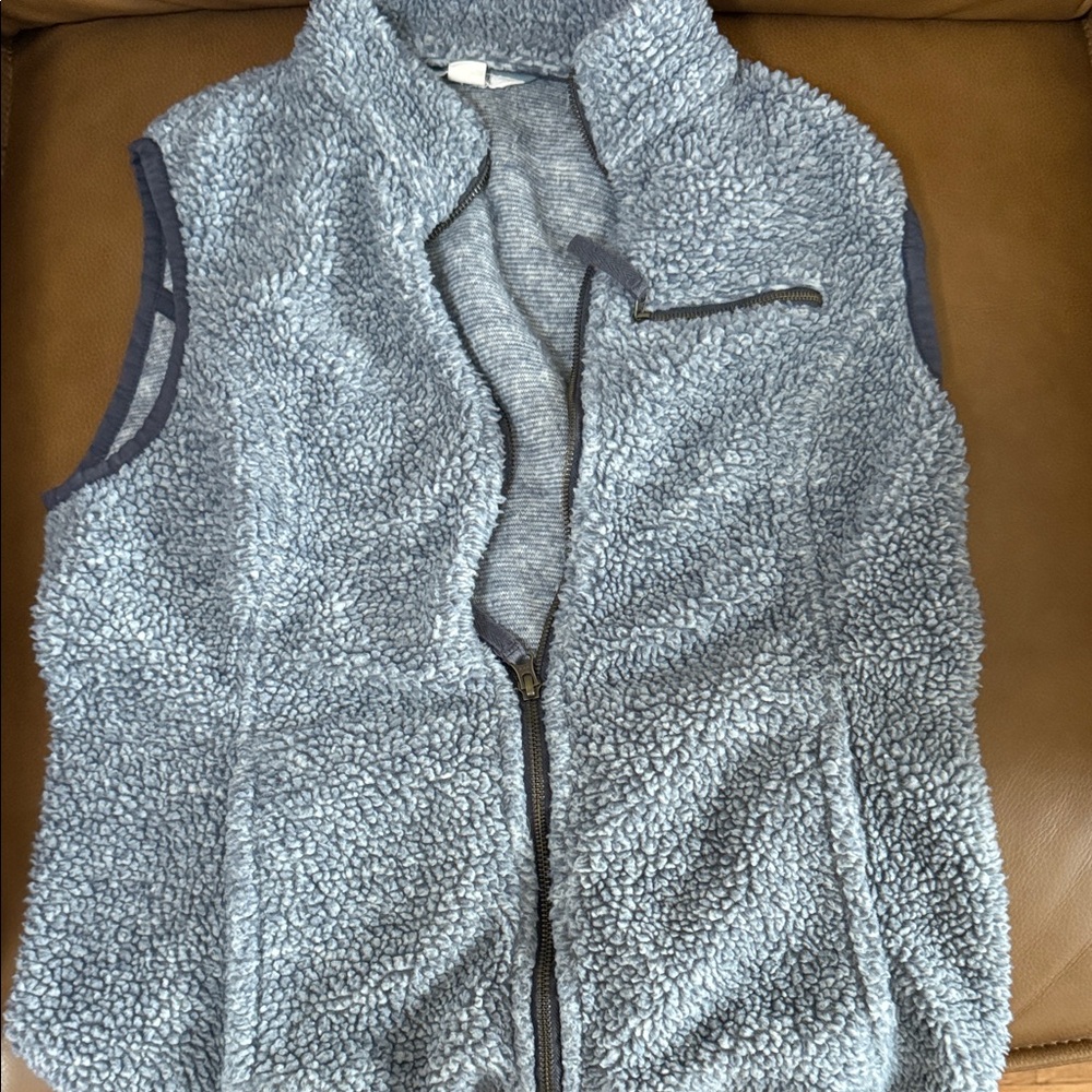 Cozy Gray Sherpa Vest